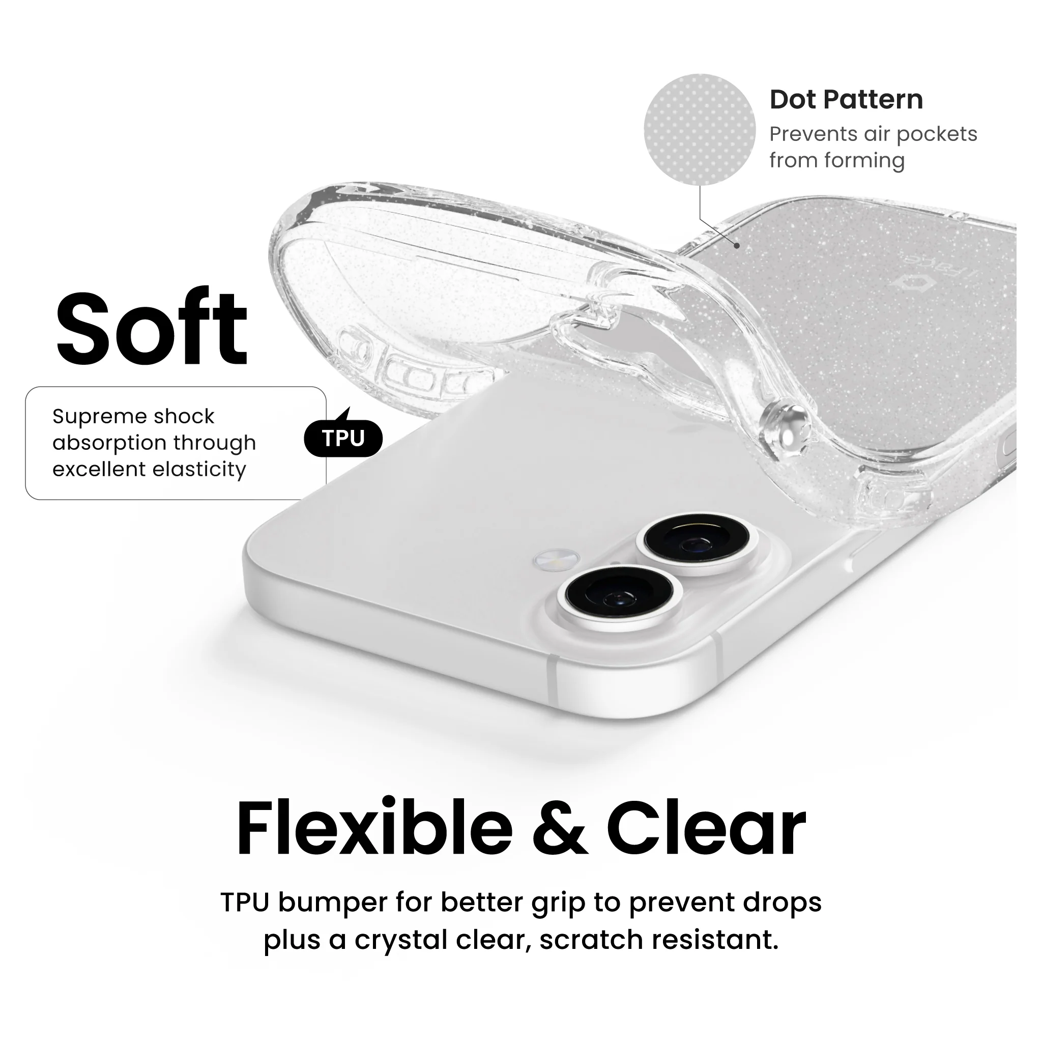 Look in Clear Glitter<b> iPhone 16 <b> - Image 4