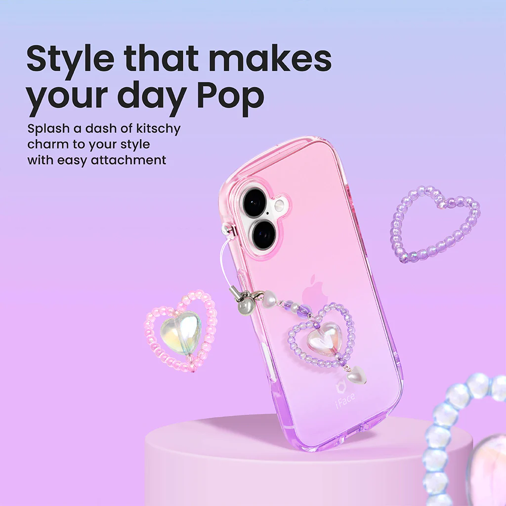 Look in Clear Lolly Strap <b> Peach / Violet </b> - Image 2