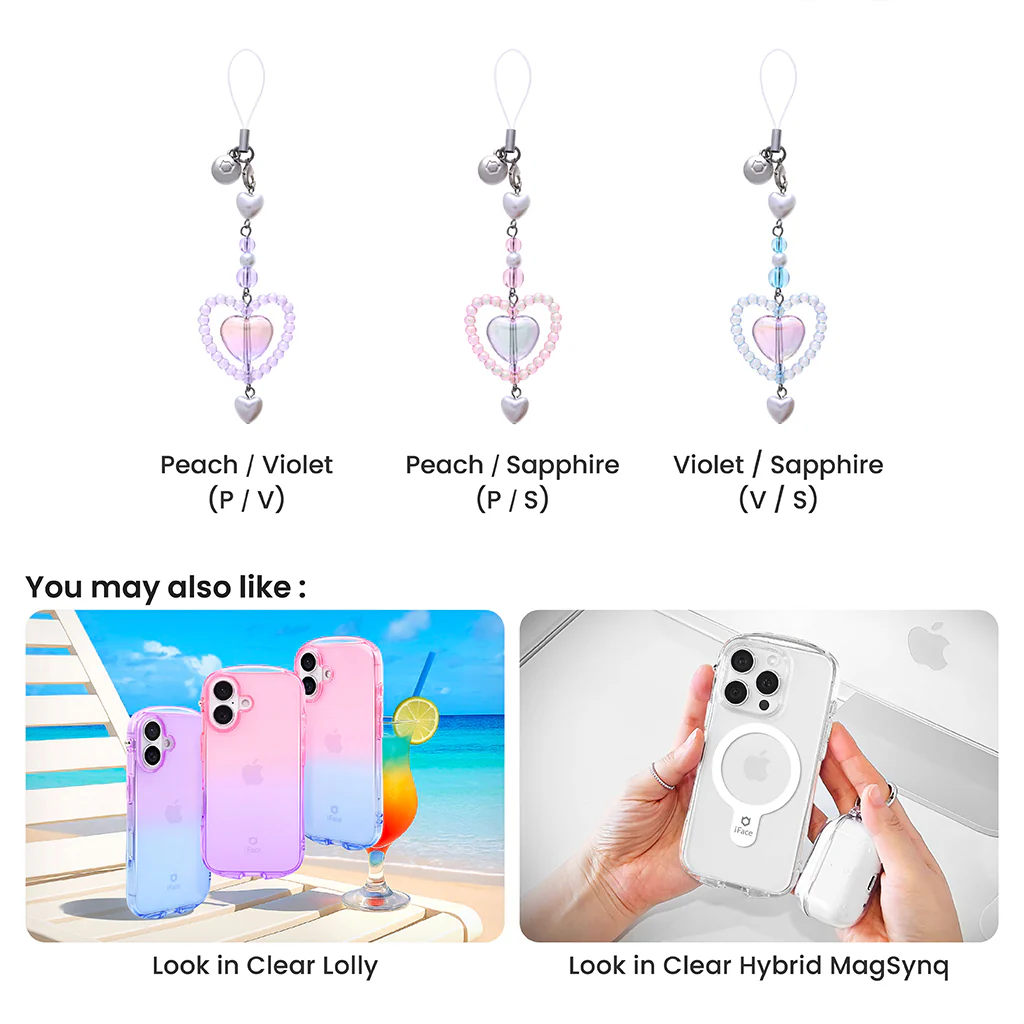 Look in Clear Lolly Strap <b> Peach / Violet </b> - Image 7